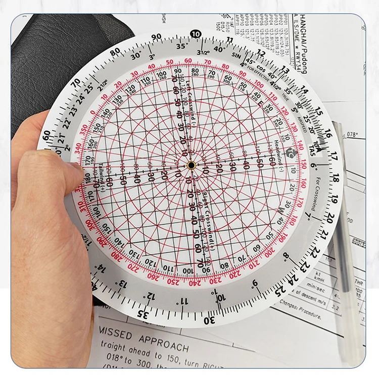 CYA brand flight computer pilotes supplies circular printings will never rub off during usage E6B-R