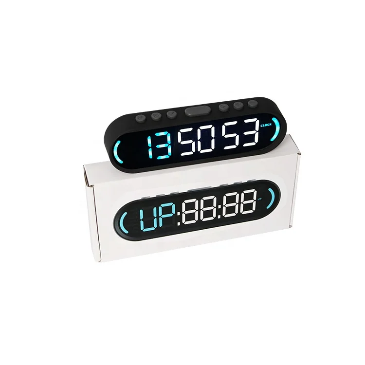 Portable LED Display Digital Timer Non-slip Design Mini Gym Timer