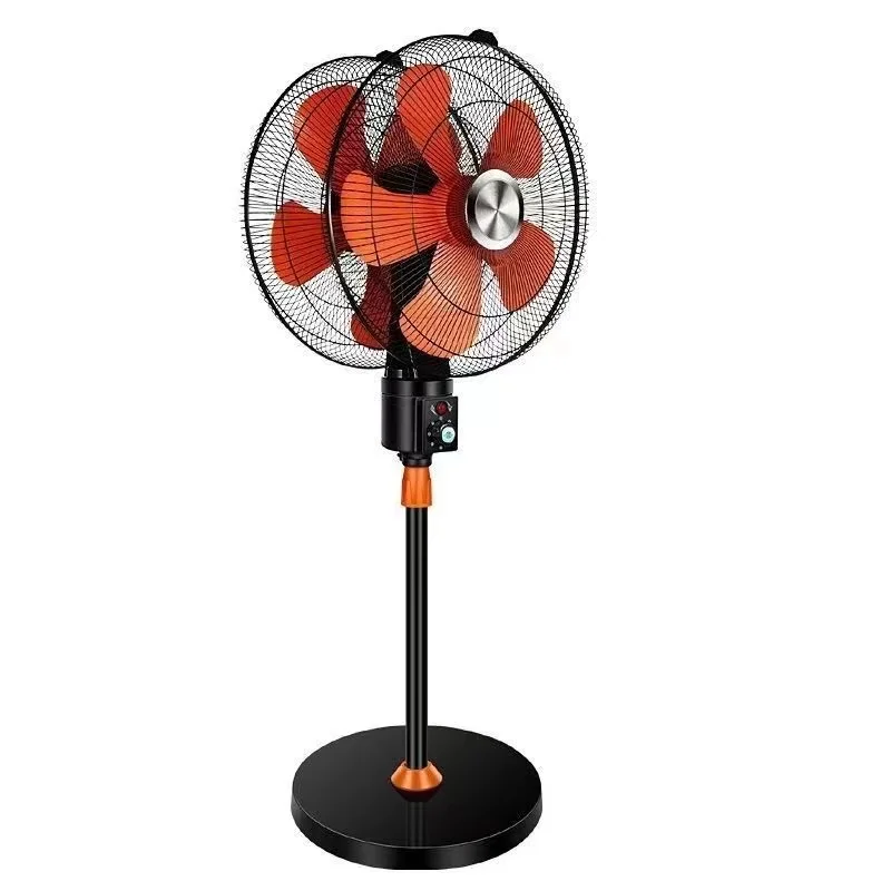 16-18-20-Inch Smart Double-Headed Floor Fan 360 Degree Winding 3 Speeds Industrial Household Use Mechanical Plastic Electric