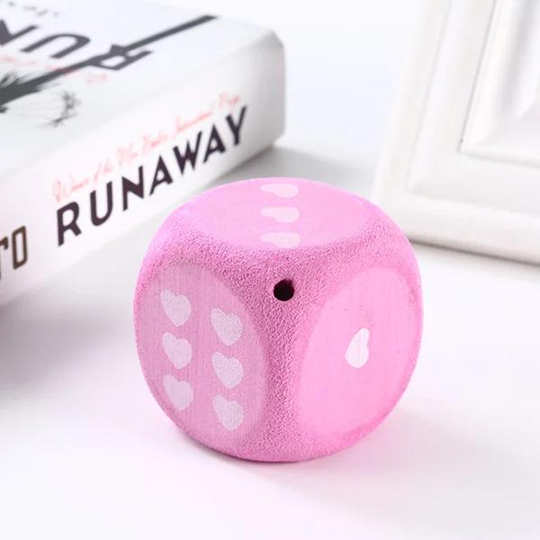 Wholesale eva pink heart dice for car topper signs