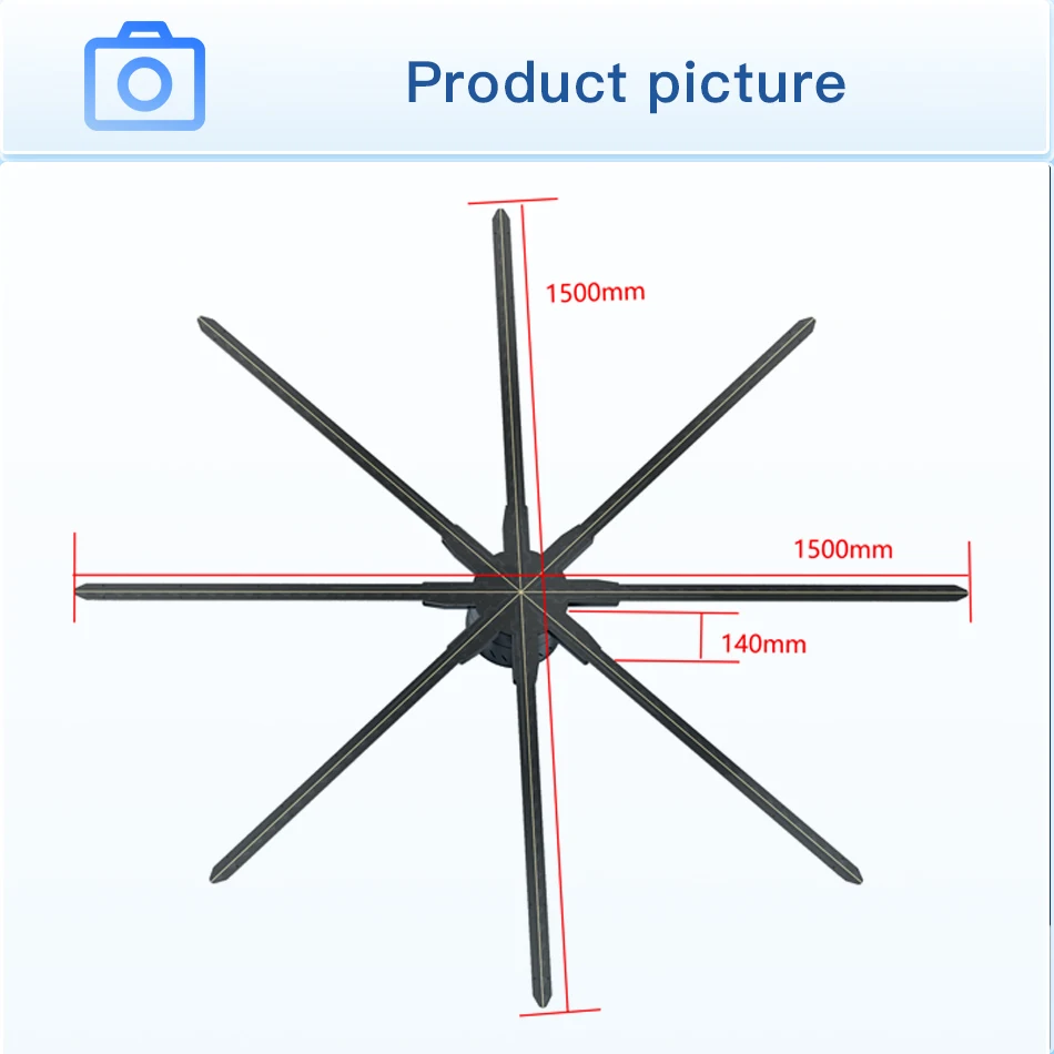 150cm human size 3d fan hologram display holographic led screen video wall advertising hologram fan display