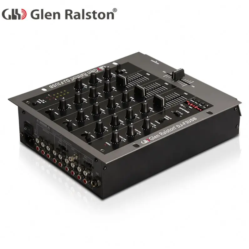 Glen Ralston Mini 3-Канальный Профессиональный цифровой музыкальный dj аудио микшер контроллер по низкой цене и USB