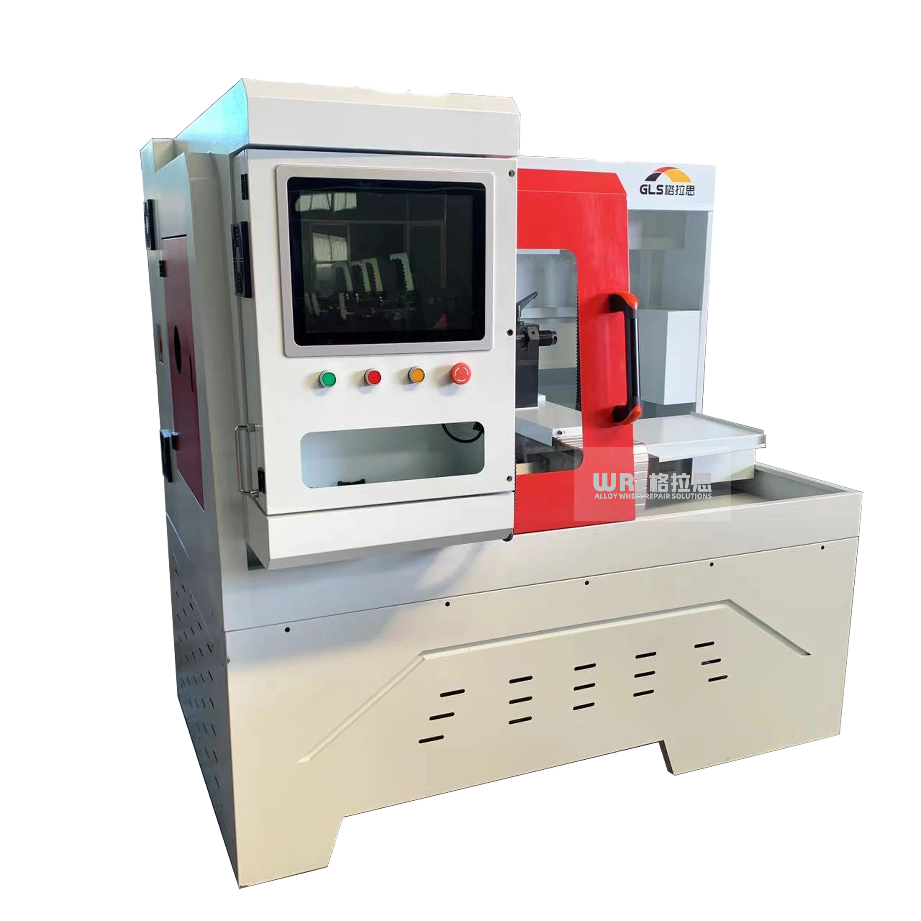 WRS AWR888 diamond cutting alloy wheel rim cnc lathe repair equipment machine with chuck and 3 jaws