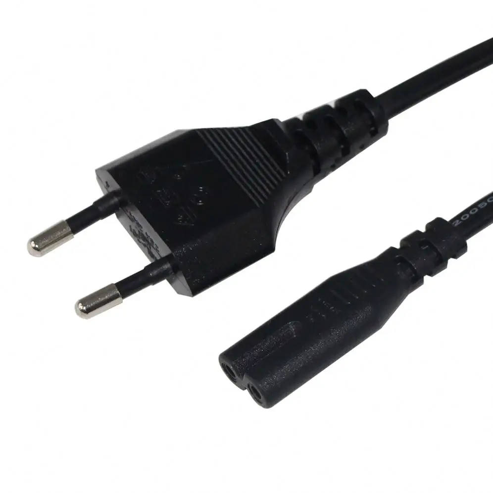 1,5 m 18awg 0,75mm 2 pin 2 prong extension reel C7 to C8 power cord male female connector type cord