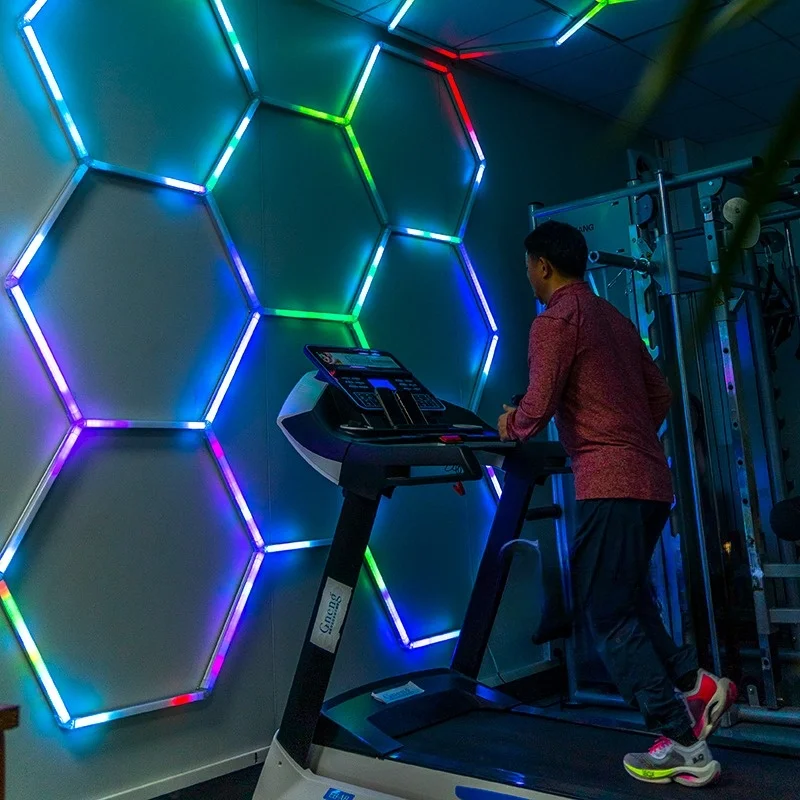 Прямая поставка оптовая продажа Управление приложениями Rgb разноцветный светодиодный шестигранный свет декор комнаты для игровой