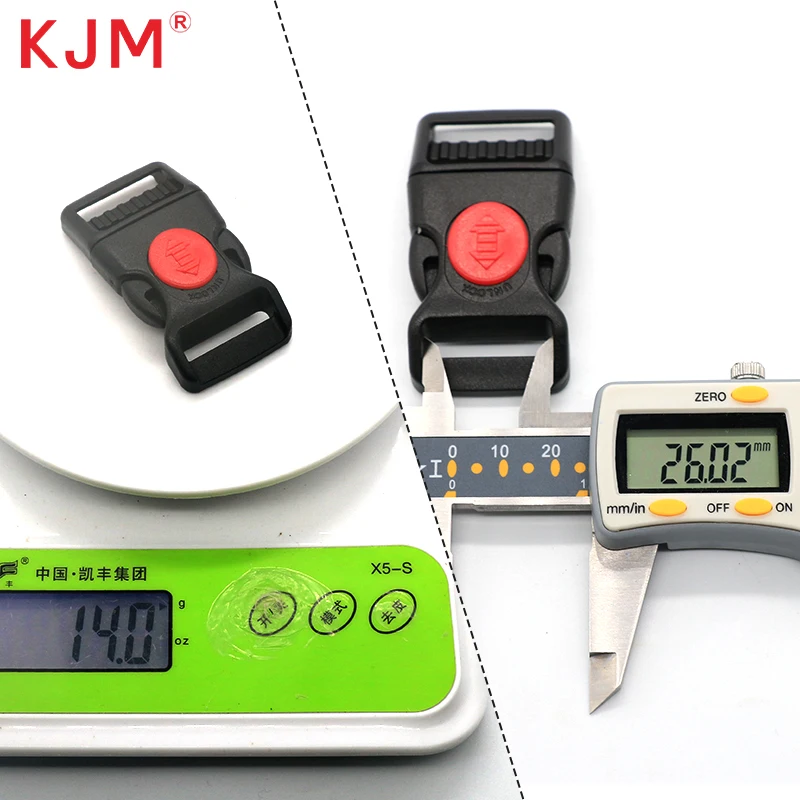 KJM Factory custom logo pet collar buckle Adjustable plastic quick side release buckle Dog collar plastic buckle