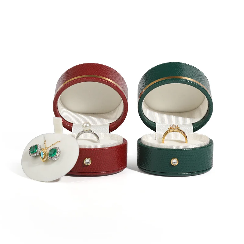 Creative Display Luxury Personalized White Cardboard Acrylic Wooden Wedding Vintage Custom Black Jewellery Ring And Box