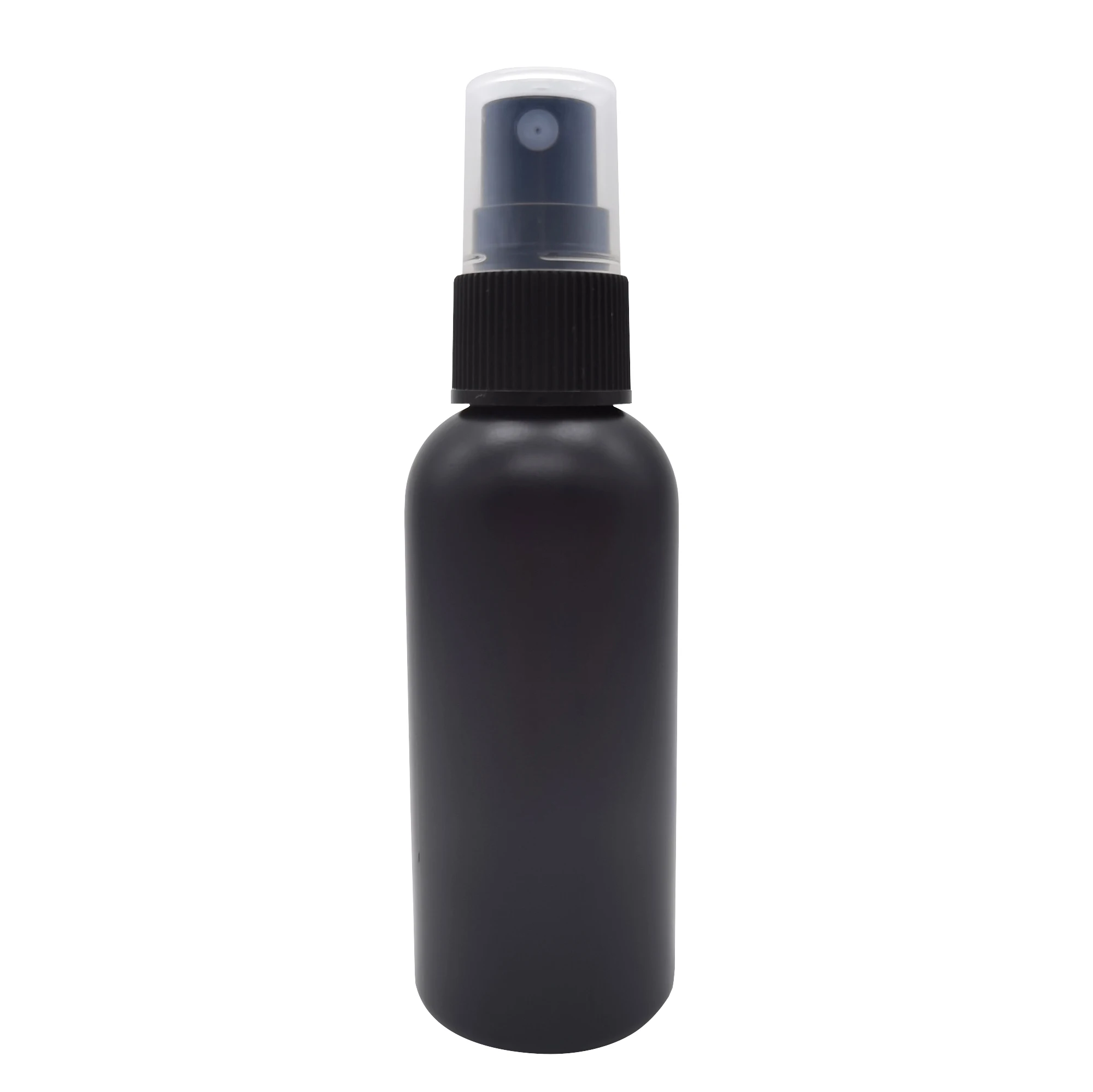 60ml 2 OZ Ounce HDPE Plastic Empty Refillable Matte Black Mist Pump Spray Bottle