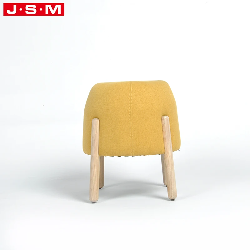 Country Style Dressing Room Waiting Room Round Fabric Cushion Ottomans Stool