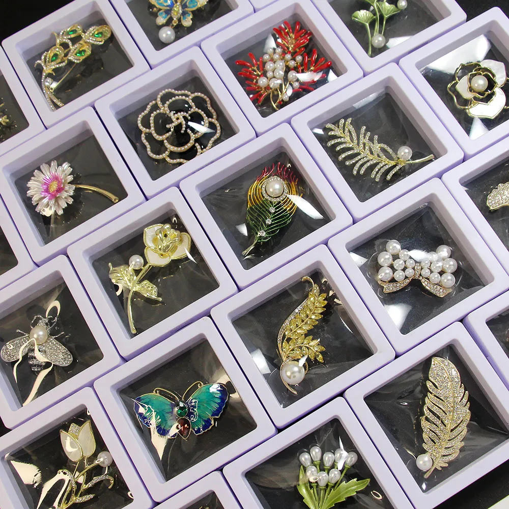 wholesale women accessories hand made rhinestone pearl twinkle wedding brooches scarf pins luxury bulk brooch jewelry