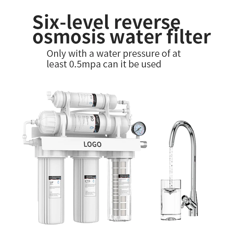 600GPD Whole House RO water filter drink Tap well water filters TDS 6 Stage Reverse Osmosi System UF household water Purifier