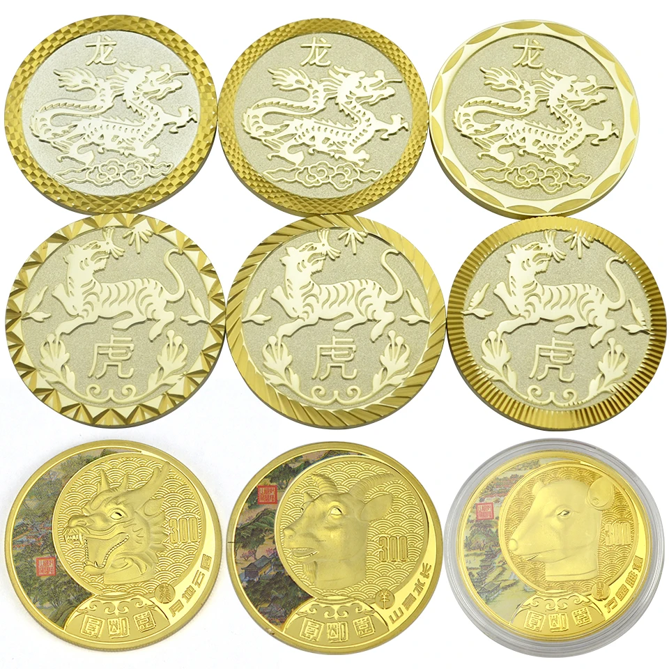 3d Metal Antique Gold Coins For Promotion