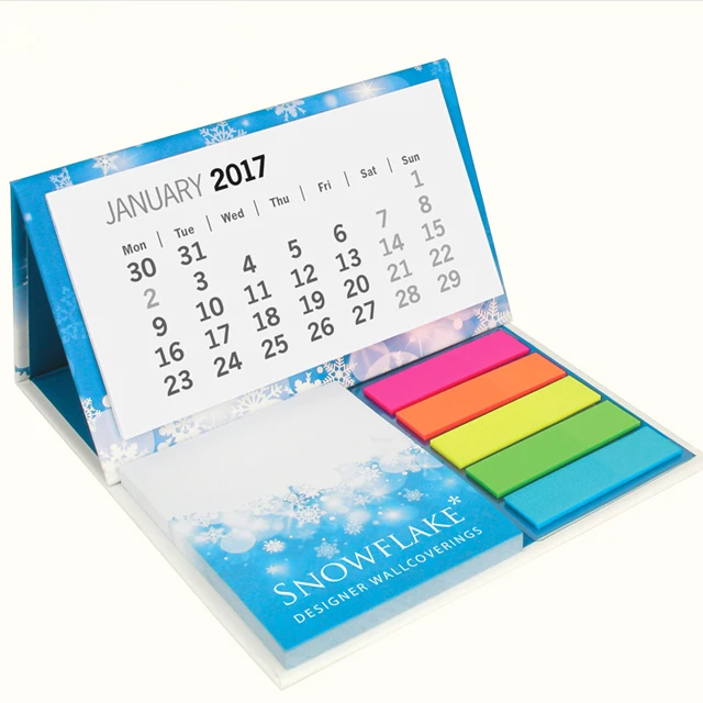 Multi Function Foldable Paper Calendar With Notepaper Extension Advertising gifts For Promotion Gift Enterprise Office Supplies