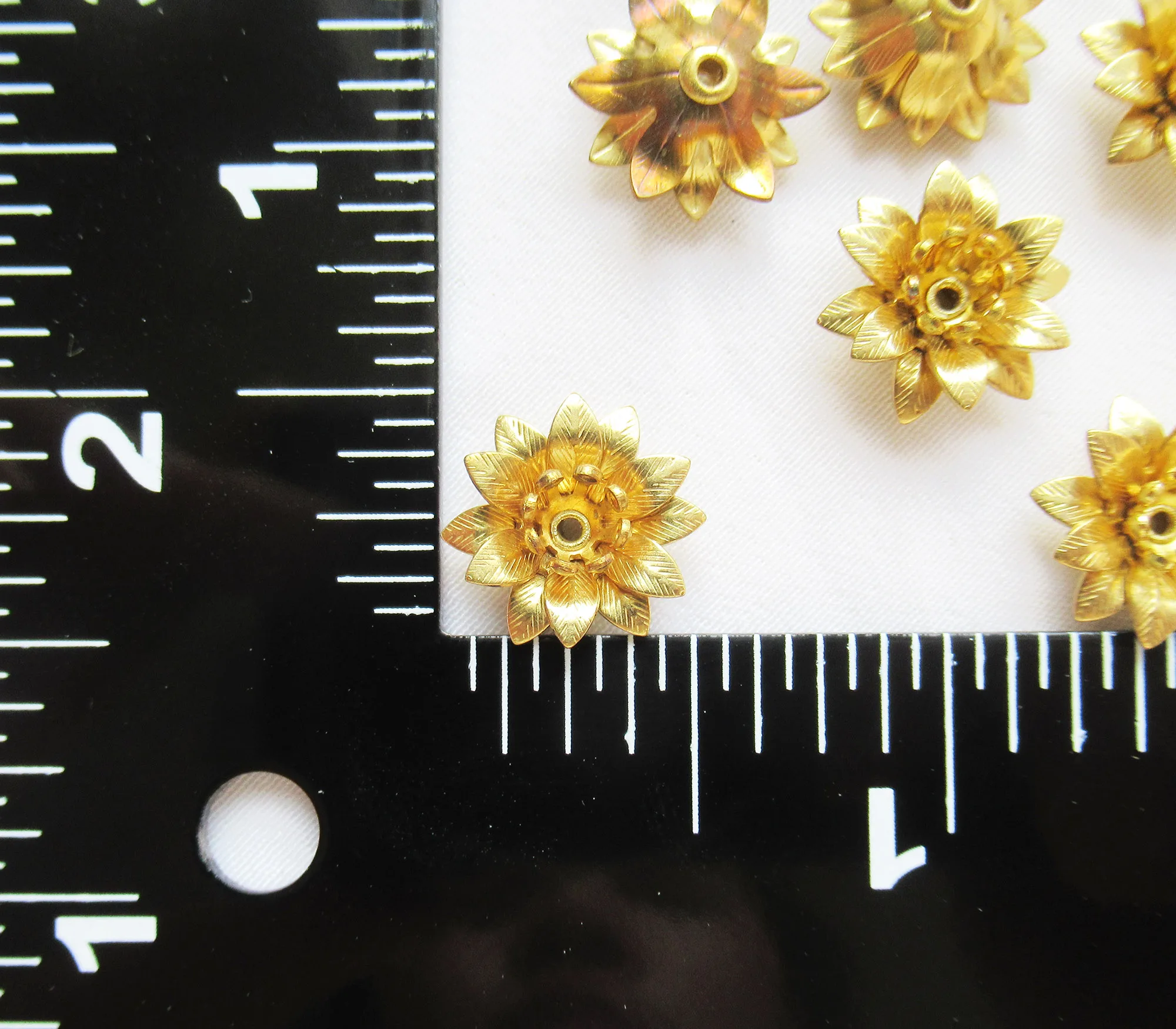 Brass Floral Finding 13mm flower 6 Petals DIY Crafts