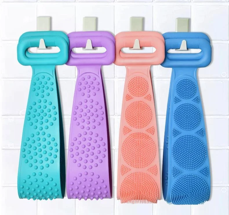 Silicone washcloth for men and women strong back rub plaster long back exfoliate bath brush exfoliating shower towel