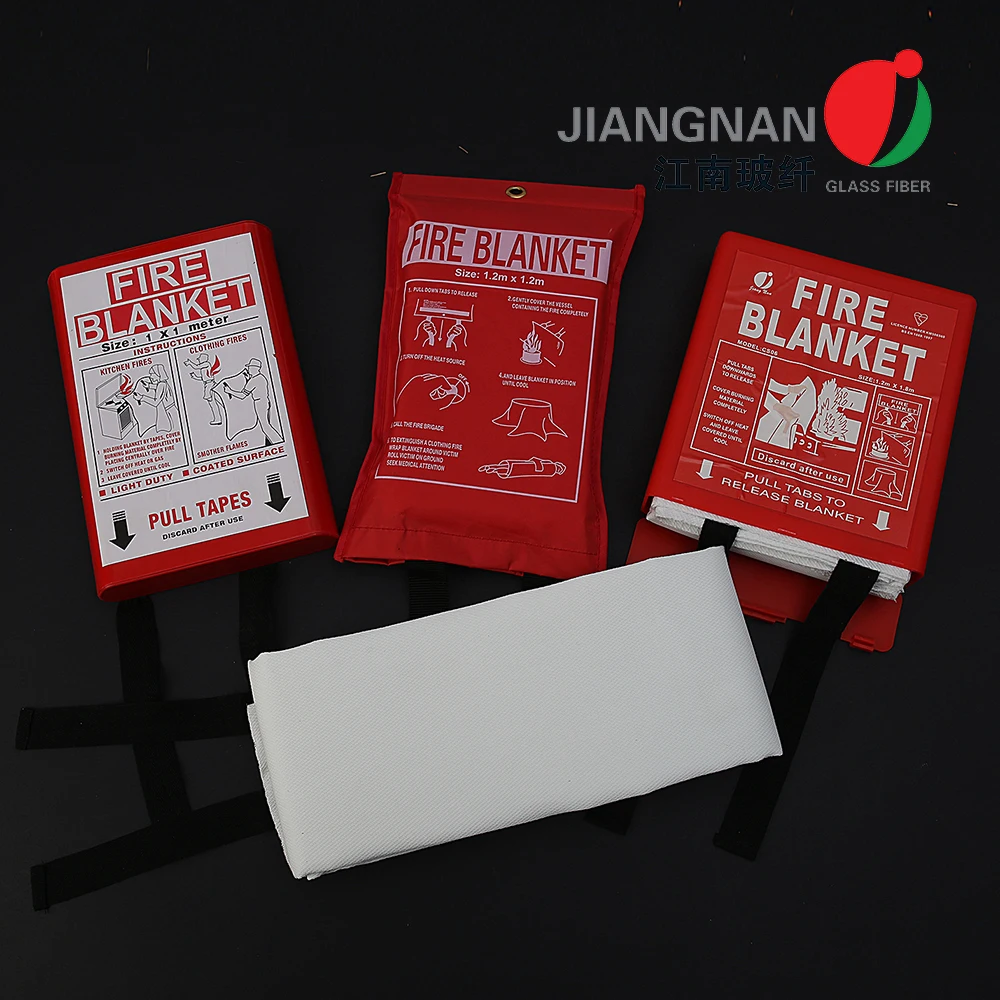 Emergency Heat Insulation Fire Fighting Blanket 1.2mx1.2m Fiberglass Fire Blanket