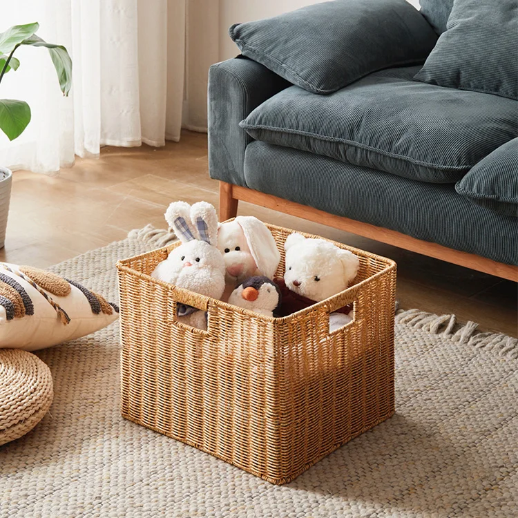 Распродажа, оптовая продажа, плетеный из ротанга, изящный и долговечный органайзер для хранения одежды, корзины для хранения для дома