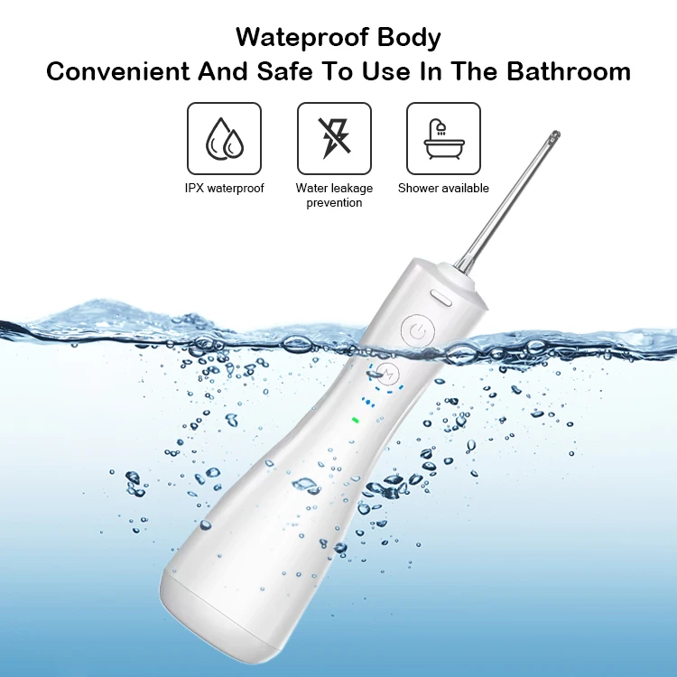 Rechargeable Portable 250ml Water Tank Cordless Water Dental Flosser Portable Oral Irrigator 5 Modes Water Flosser