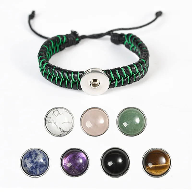 Weave Selling 100% natural Hot Selling Natural crystal bracelet button crystal original stone handmade DIY jewelry accessories