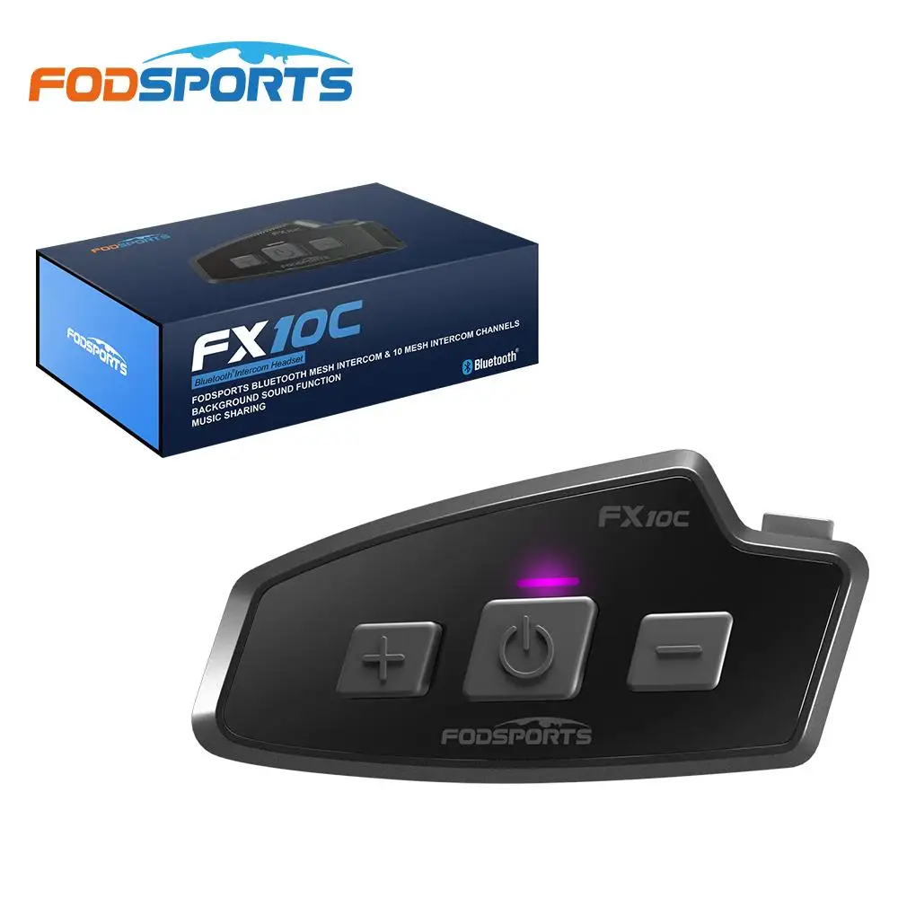 Fodsports FX10C неограниченное количество подключений bluetooth гарнитура шлем домофон 1000 м Аксессуары для мотоцикла