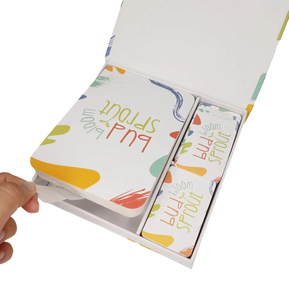 Free sample high quality custom printing playing game cards flash cards with box