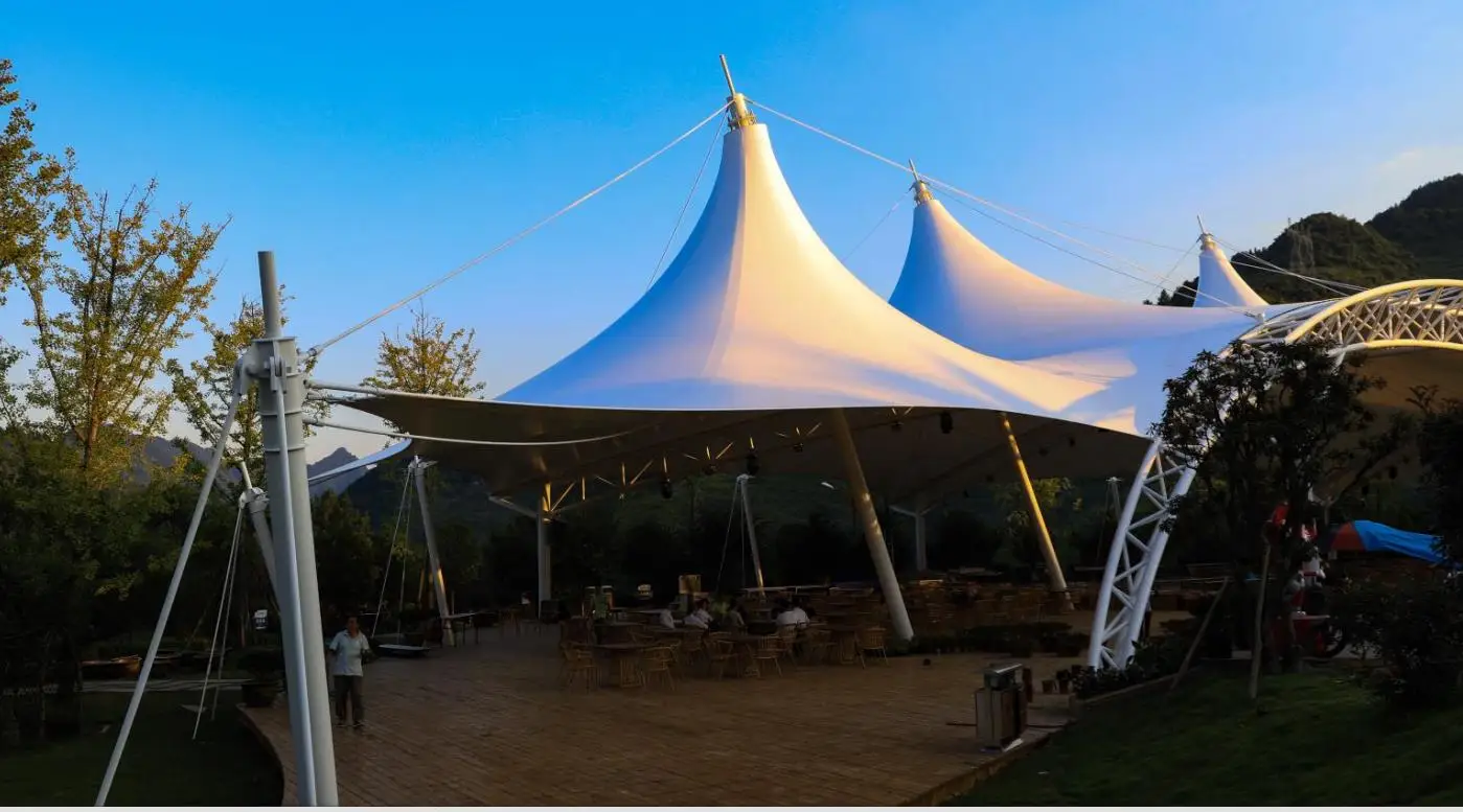 Новый дизайн поливинилхлоридный дом мембранная структура Ландшафтная архитектура фасад