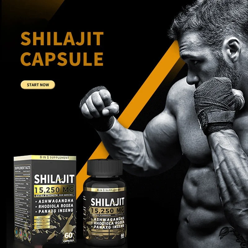 Качественная Сертификация OEM himalayan Shilajit таблетки богатые гуминовой кислотой мультиминералы улучшают мужскую силу