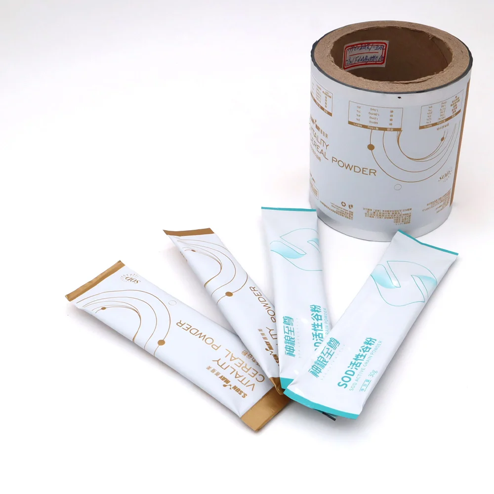 Factory Custom Two-Way Easy Tear Aluminum Foil Food Grade Heat Sealing Roll Film with Printed Composite Lid