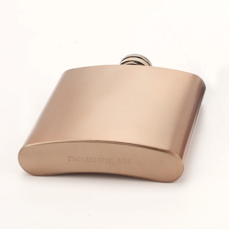 
yongkang factory custom color 304 stainless steel 6oz hip flask 