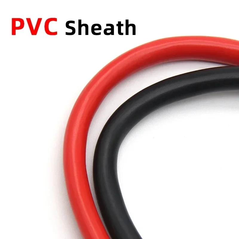 Battery Inverter Connection Cable Set with M8 SC Terminals 8/6/4/2 AWG 10/16/25/35mm2 UPS Wire  Copper Core Tin-plated Lug