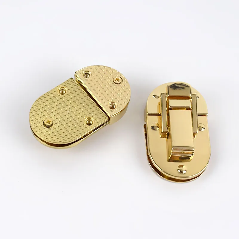 Meetee KY395 53*30mm Oval Press Locks Purse Clasp Closure Handbag Lock Diy Replacement Organ Locks with Screw Buckles Accessory