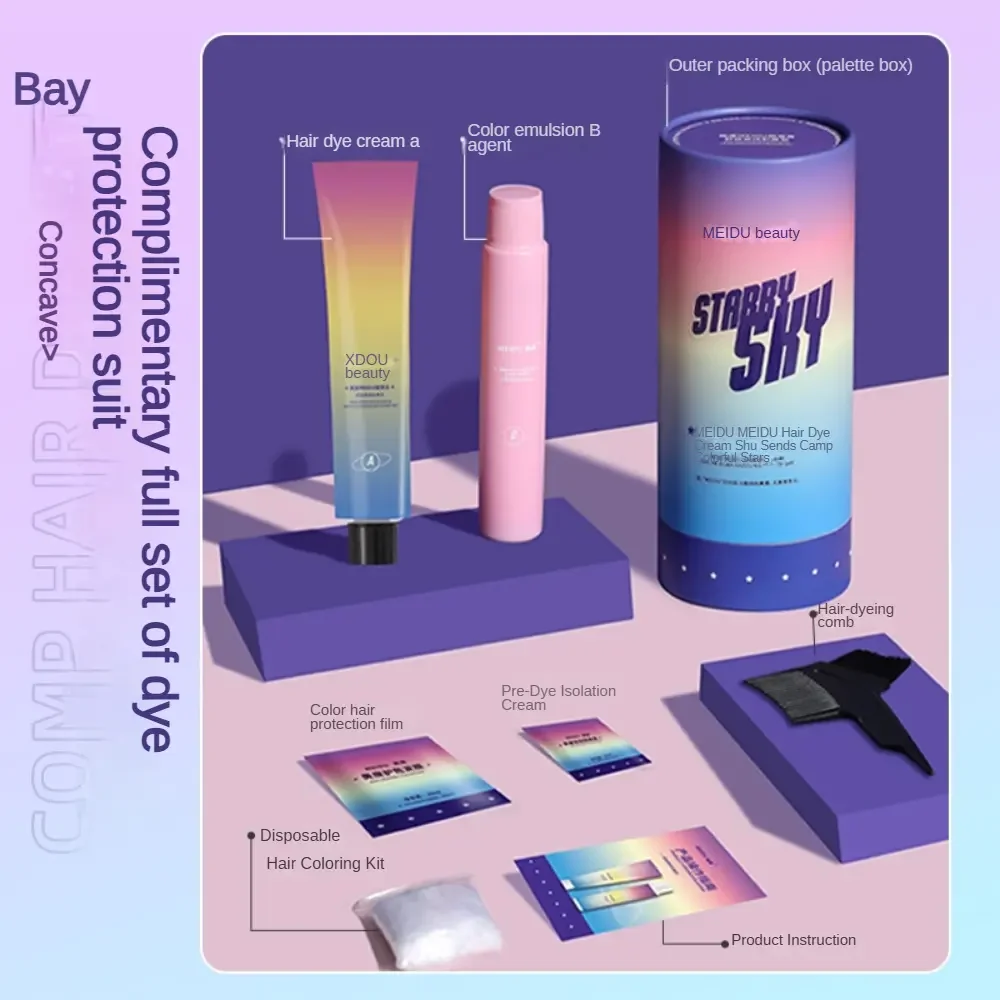 Chinese manufacturer wholesale blue Silver professional color dye human hair wig shiny semi-permanent dye cream hair color