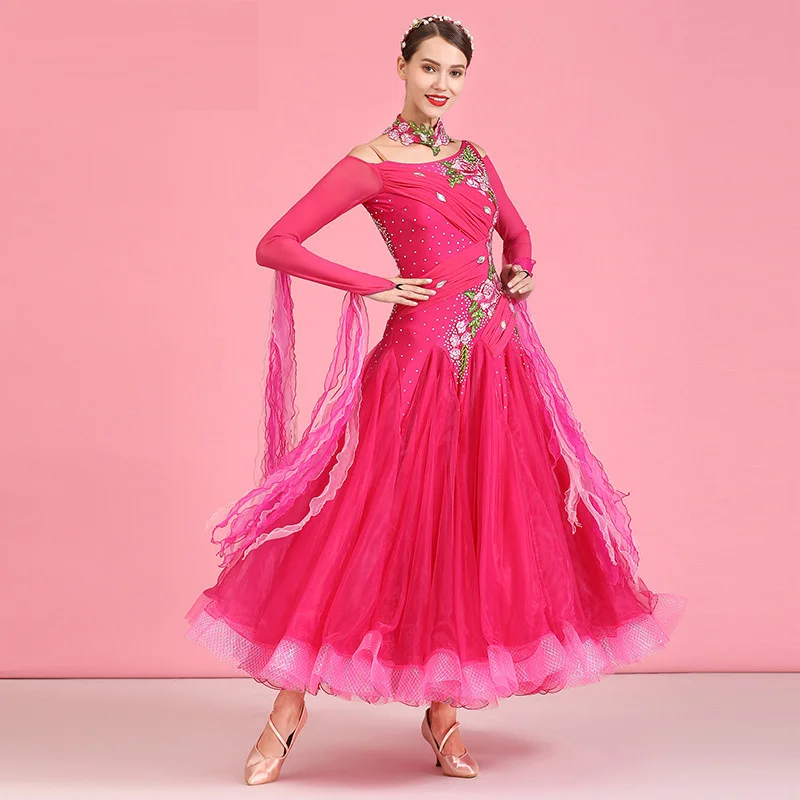 High Quality Fashion Women Ladies Dance Competition Performance Ballroom Dance Wear Dress