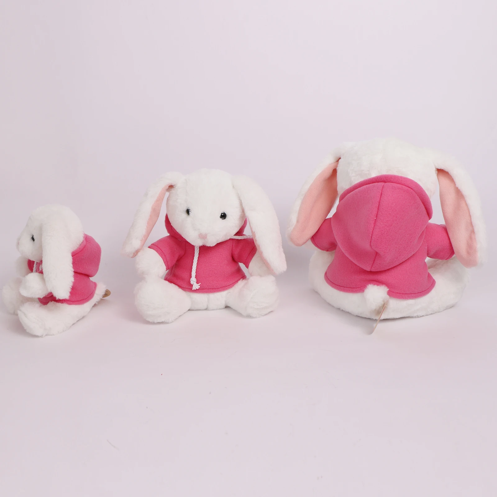 golden supplier plush toy plush rabbit toys with pink hoodi 6 stuffed bunny stuffed toy manufacturer china