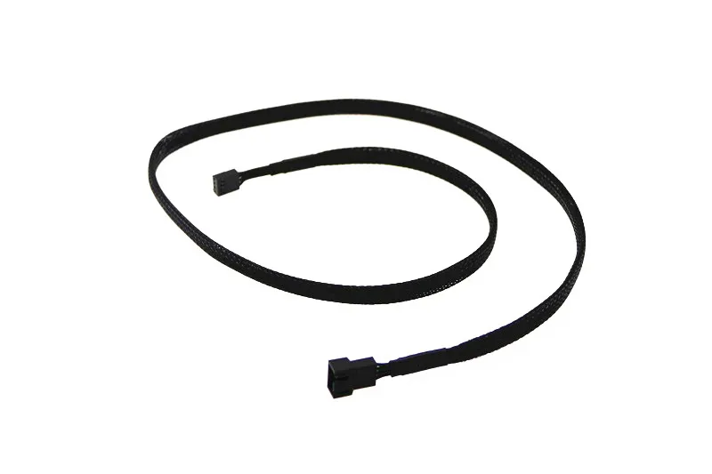 PWM Fan Cable Splitter 4 Pin Adapter Cable Black Sleeved Braided Fan Power Extension Cable 4pin Female Male to 1*4pin 90cm PVC