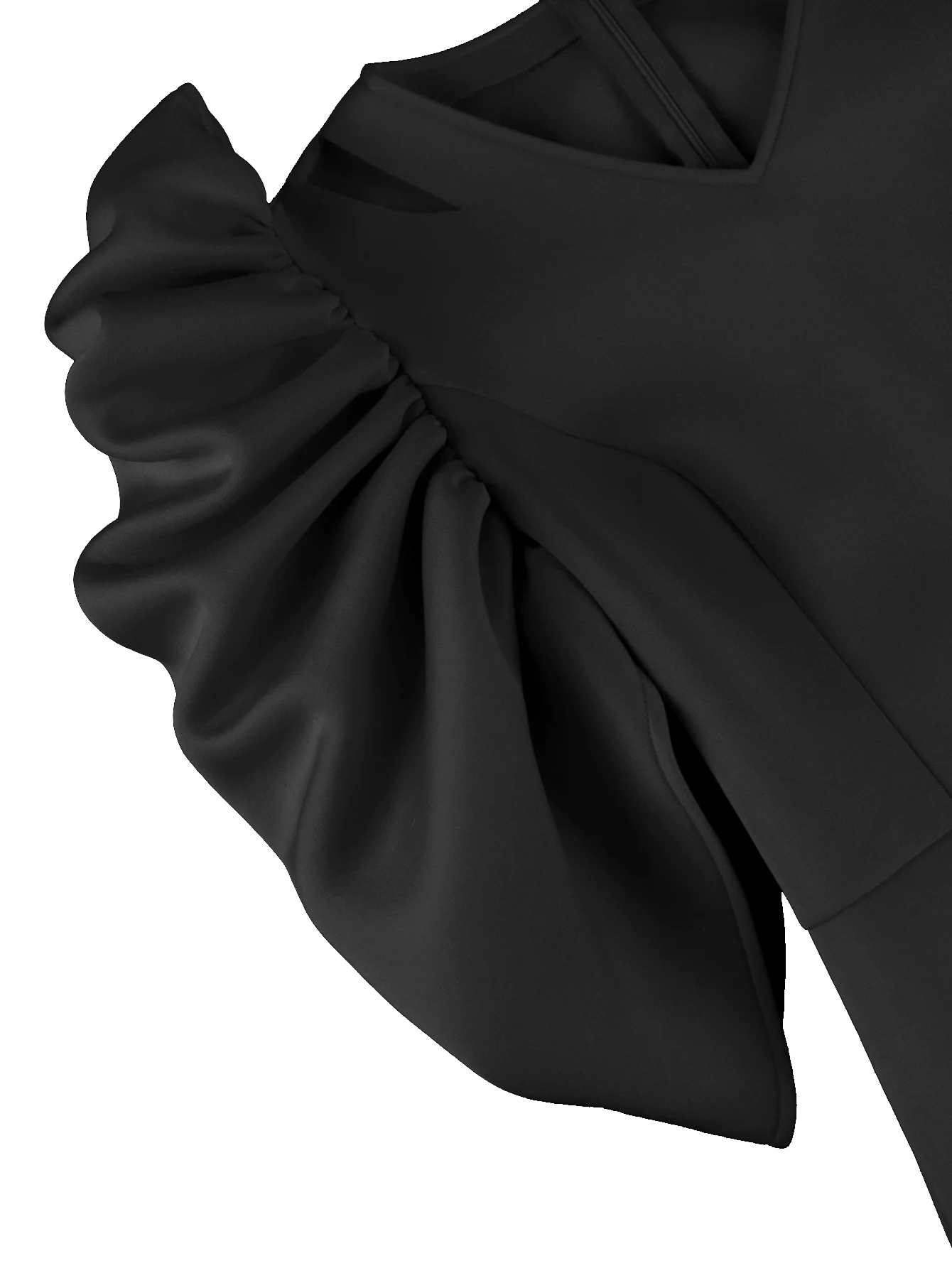 Black 4XL Formal Midi Length Cut Out Women Cocktail Elegant Dresses