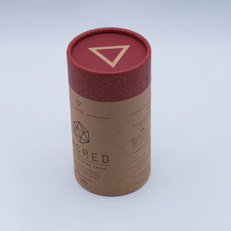 OEM Brand Organic Cylinder Cardboard Tube Food Packaging Custom Loose Tea Bag Round Paper Tube Packaging