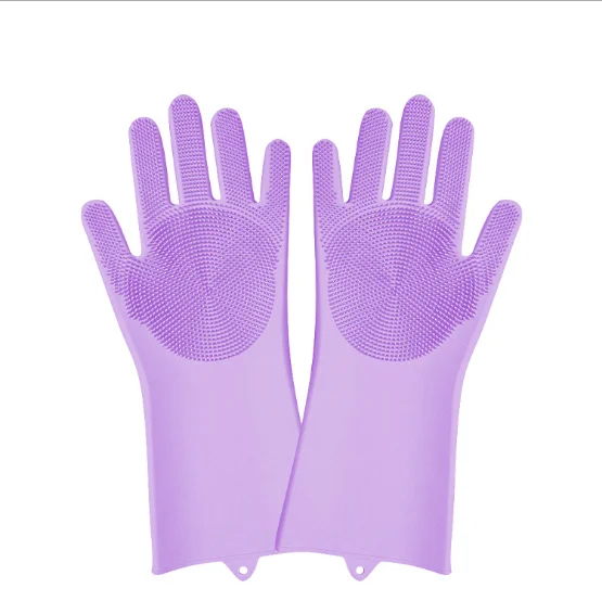 
New Product Ideas BPA free Kitchen Cleaning Scrubber Reusable Silicone Dishwashing safety hand Gloves 