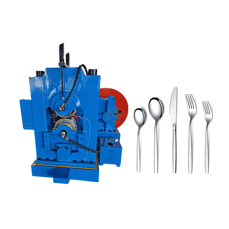 Automatic line use flatware forming cross rolling making machine for fork spoon