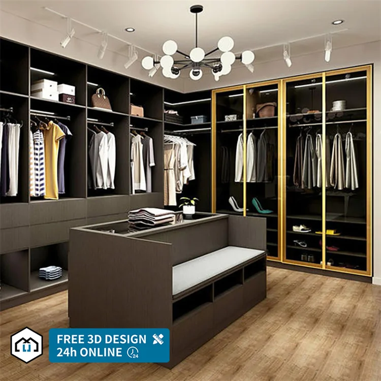 bedroom furniture modular wooden custom modern design walk in closet wardrobes