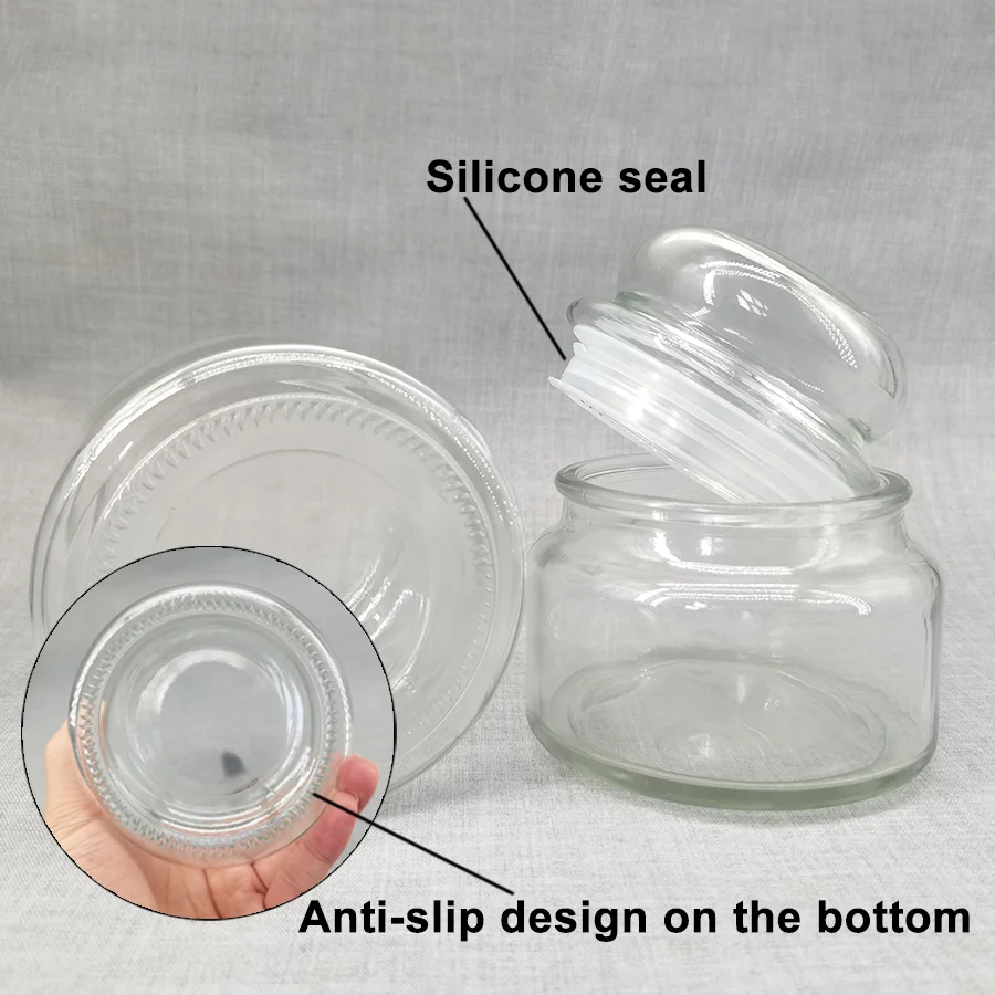 Wholesale Candle Jars 10oz 16oz Yankee Large Capacity Candle Holder Empty Clear Glass Candle Jar Container With Lid