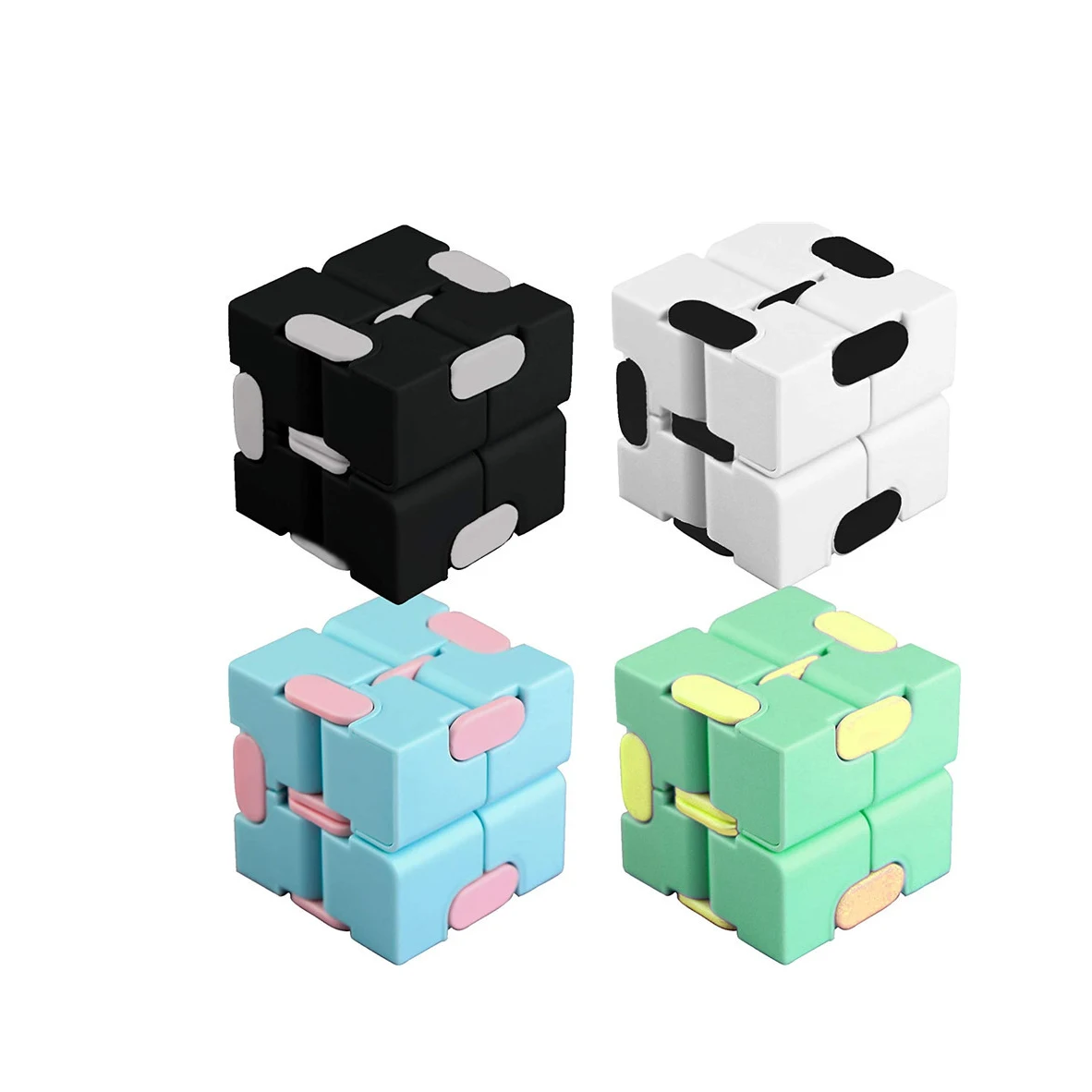 Wholesale Plastic Sensory Stress Relief Decompression Finger Infinity Cube Fidget Toy