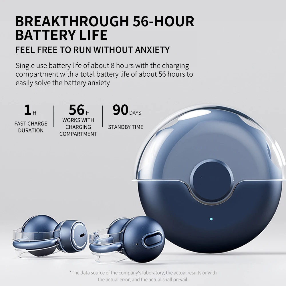 Open Ear Wireless Earbuds Ear Clips True Noise Cancelling Ear Clip Air Bone Conduction Headphones Clip Type Earphones