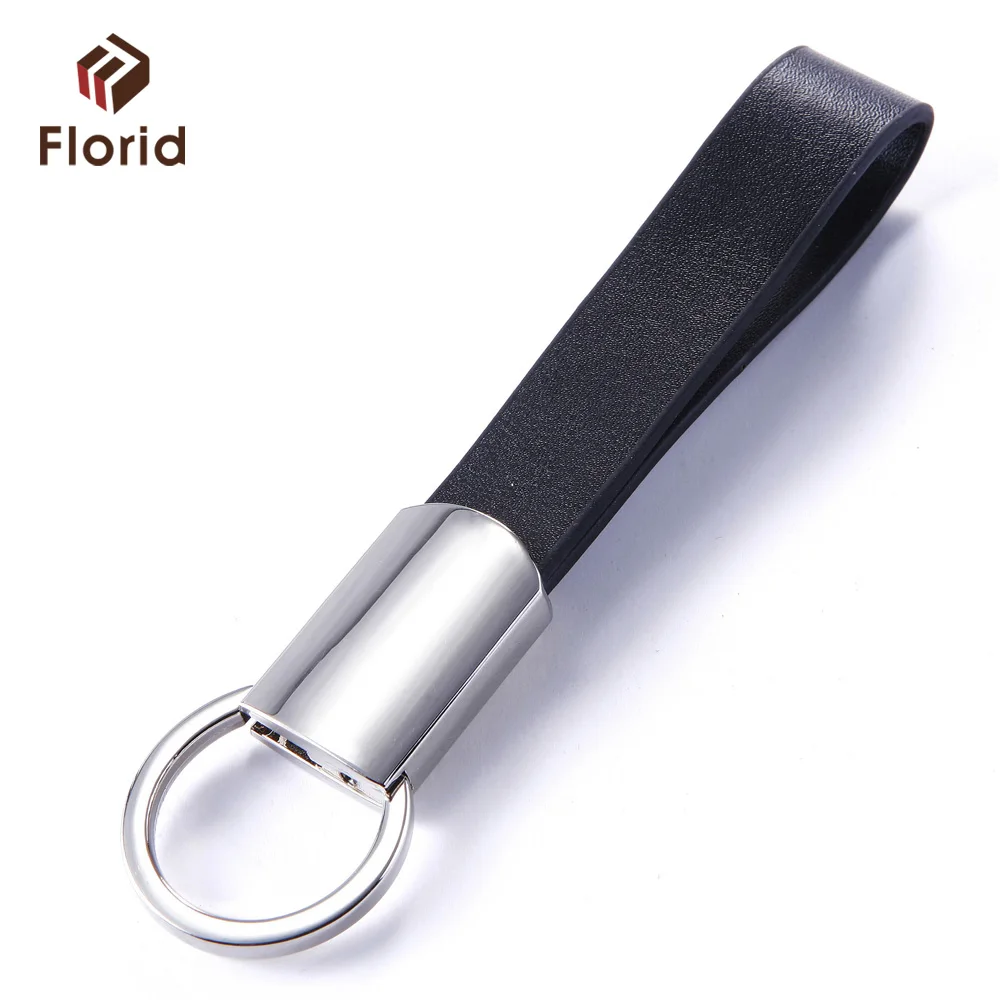 Black Leather ben z logo Car Keyring Alloy Blank Silver Luxury Metal Keyring Black Leather Keychains For Cars