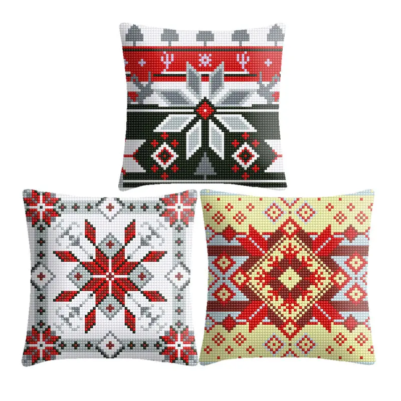 High Quality Diy Pillow Cross Stitch Embroidery Kit Needlework Cushion Cover Embroidery For Home