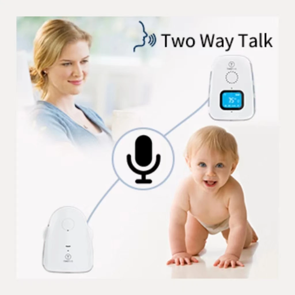 Timeflys Two Way Talk Audio Child Babi Room Alarm Temperature Sensor Portable Digital Baby Monitor With Night Light Lullaby