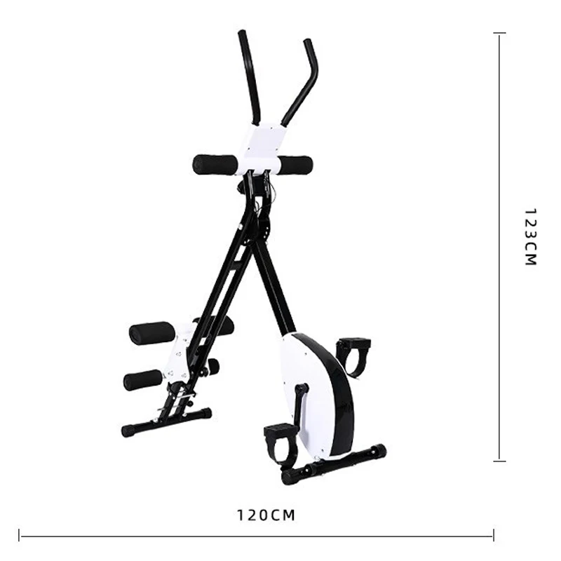 2 in 1 Home Use Portable Fitness Equipment Body Shaper Magnetic Stationary Bike Abdominal Exercise Crunch Machine