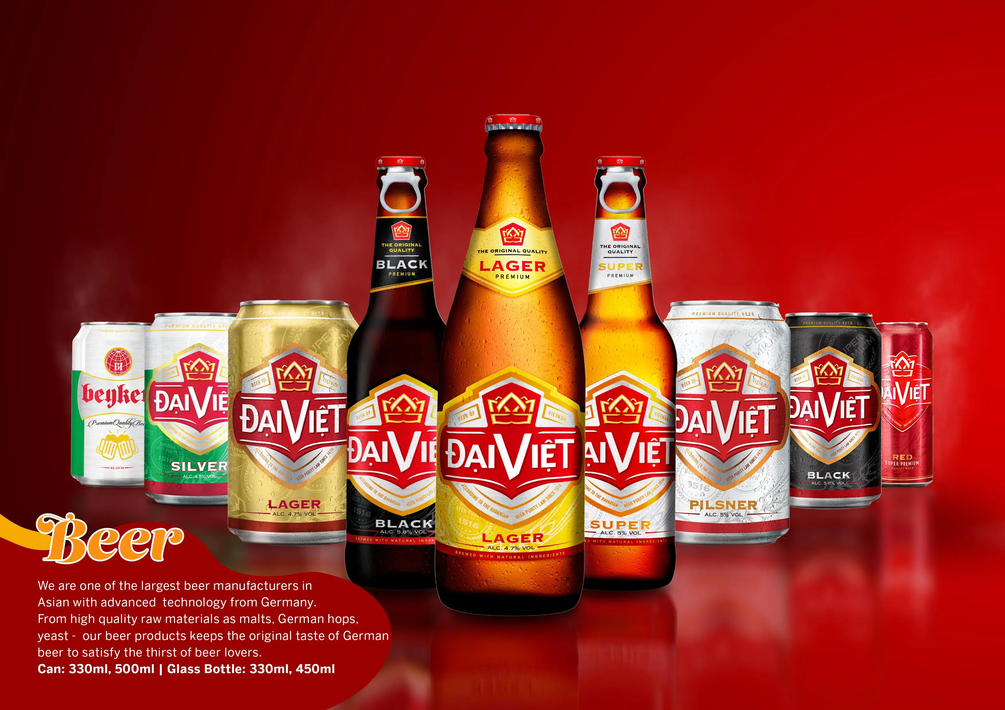 Оптовая цена пиво DAI vietnam PILSNER 5% Том хороший вкус сильный напиток