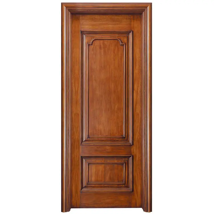 European Standard Doubledoor interior windproof wood doors Soild Wood Bedroom door for houses