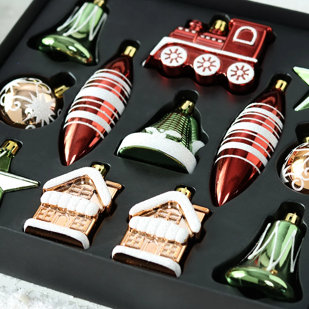 12pcs plastic Christmas ball sets hanging tree Christmas ornament holiday decorations Christmas items